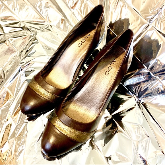 Aldo women’s 40UK 9US brown & copper pump - Picture 2 of 4